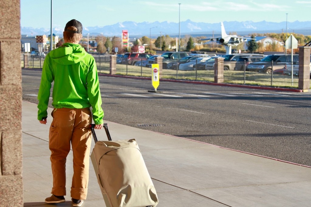 the north face stratoliner 75 - roll the stratoliner from the airport to your hostel or hotel...