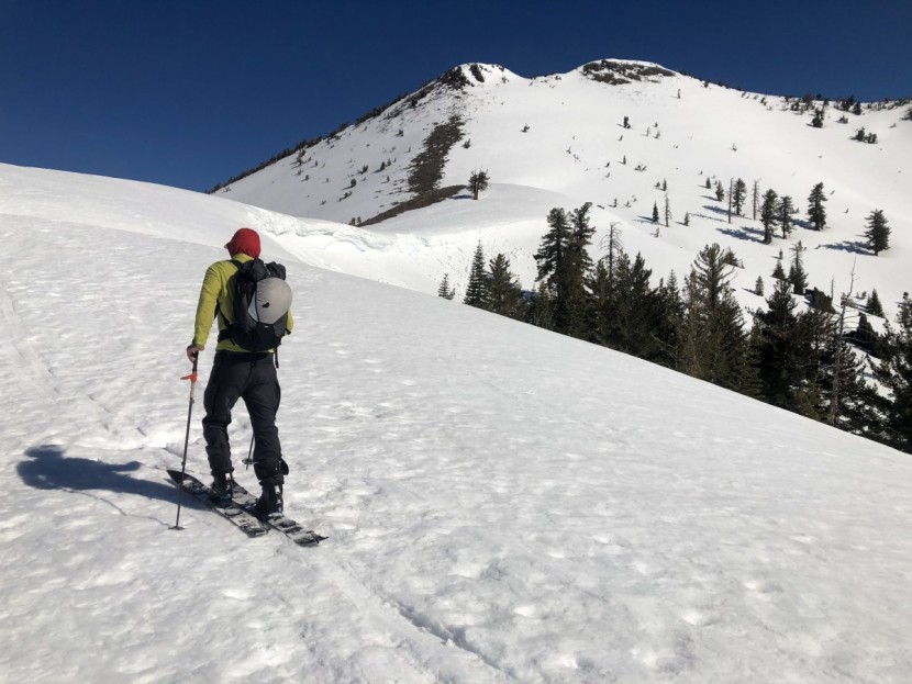 splitboard - apprentice ski guide will sperry testing out the backwoods.