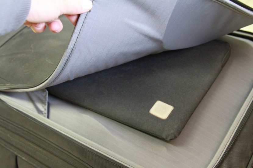 amazon basics expandable softsided 29 - the front pocket is great for slim items. however, it's far from...