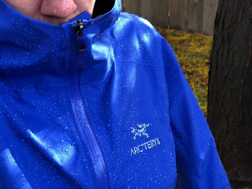 arc'teryx zeta sl for women - some seriously waterproof fabric, a high chin, and watertight...