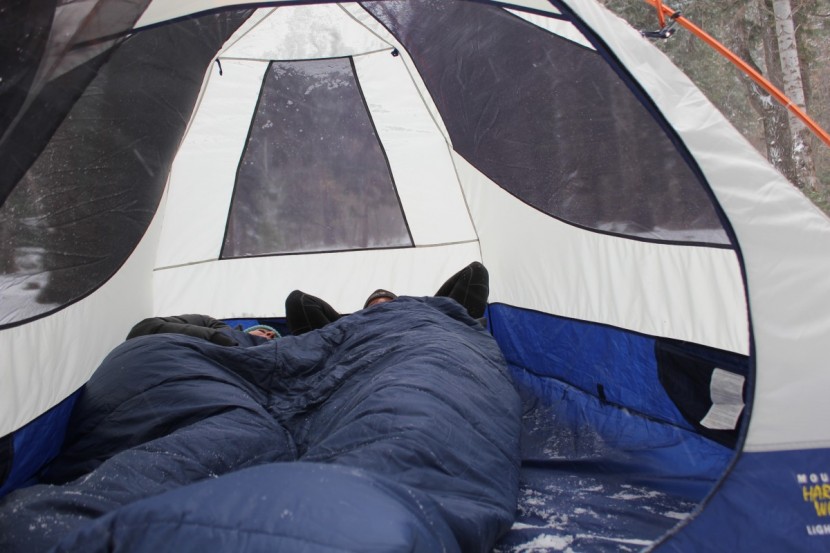 exped megasleep duo 25 - certainly not the warmest single or double bag we've tested...