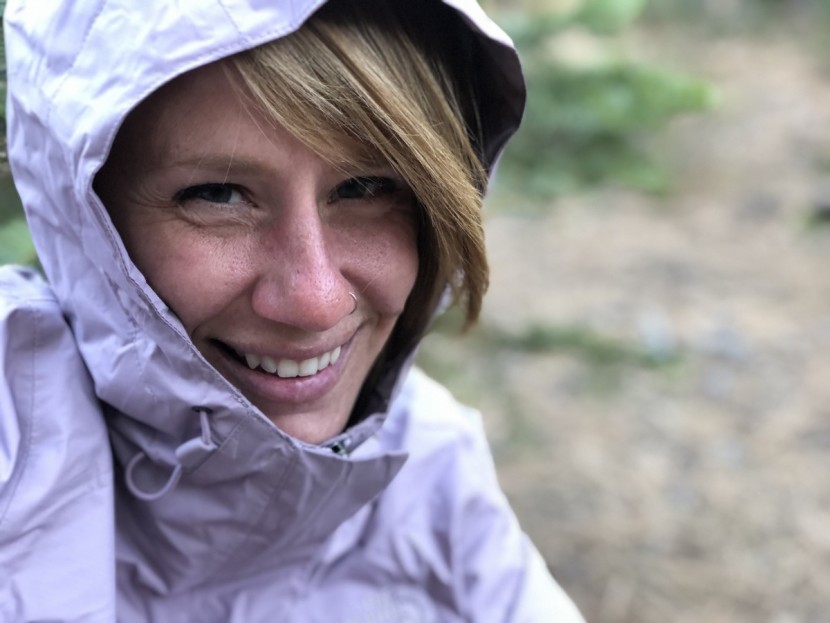 the north face venture 2 for women - though still a crinkly jacket, the hood isn't bad to wear - if you...