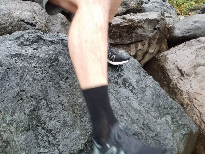 salomon crossamphibian swift 2 - surprisingly, we managed to catch a picture of our lead tester...