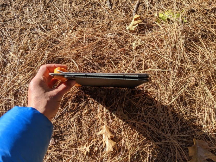 biolite solarpanel 10+ - folded up, the biolite is very sleek, especially for a panel with a...