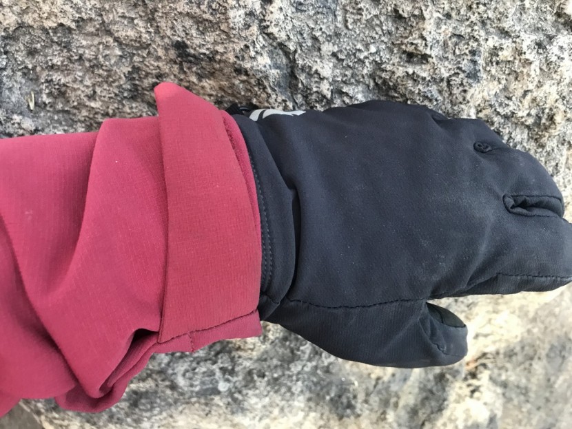 marmot moblis - we really like the velcro cuffs that can seal around a glove.