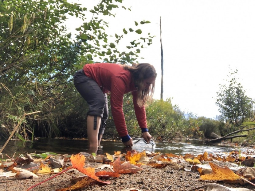 ortovox swisswool piz bial for women - here we collect some water in a pond on a fall camping trip to...