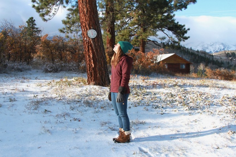 winter boots womens - we enjoy a little sunlight on this colder morning in the mountains...