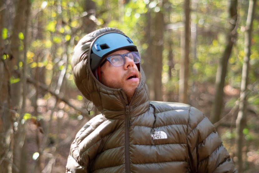 the north face sierra peak hoody - the hood had a pretty good fit over a climbing helmet but zipping up...