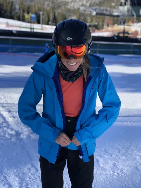 we loved layering up under the patagonia powder bowl