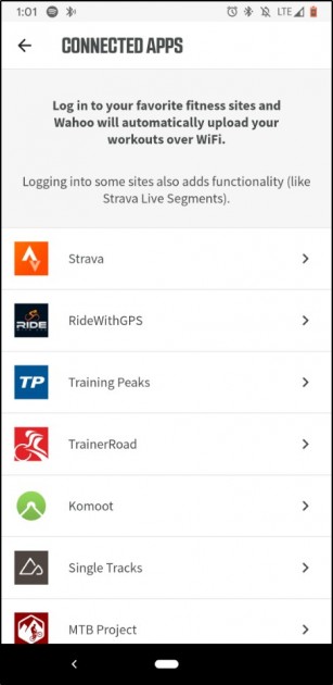 wahoo fitness elemnt roam - activities are automatically uploaded to any connected 3rd party...