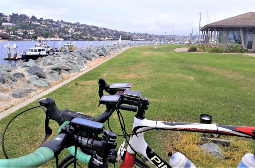 garmin edge 830 - the garmin edge 830's standard mount (first computer on bottom left)...