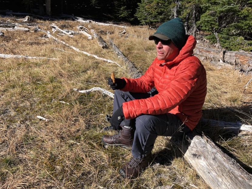 keen targhee lace high - taking a break from a hike. our only complaints about these boots...