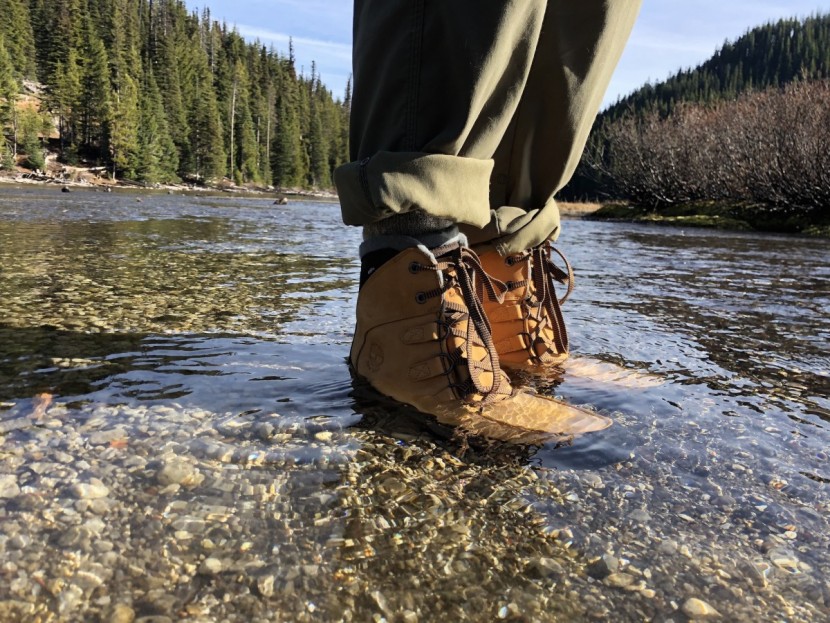 timberland chillberg insulated - performing the water test, in which we stood in this half-frozen...