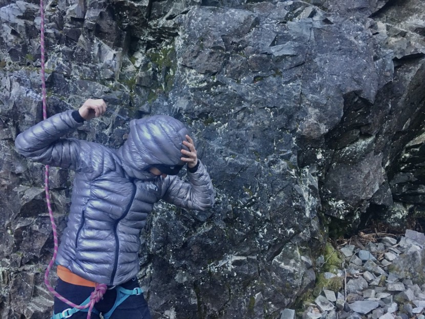 the north face summit l3 hoody for women - the spacious and adjustable hood on the summit l3 stretches easily...