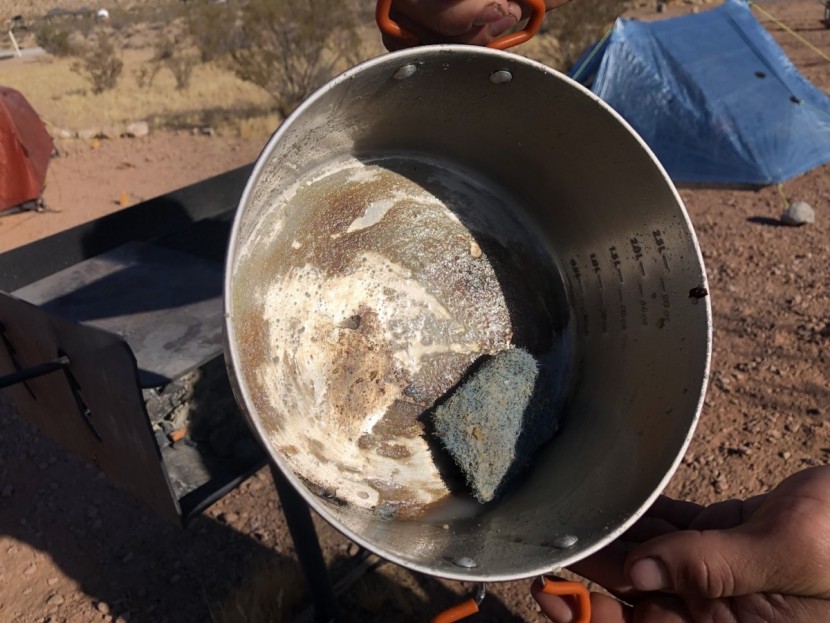 gsi outdoors glacier basecamper - a bacon test! we cooked up some bacon in this pot. after wiping it...