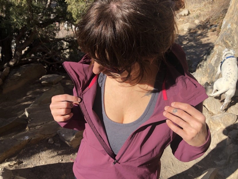 kuhl travrse pullover for women - this model has just enough weight to keep you warm when it's cold...