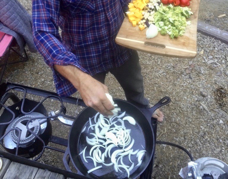 camping cookware - it's hard to beat cast iron...too bad it's heavy and bulky...