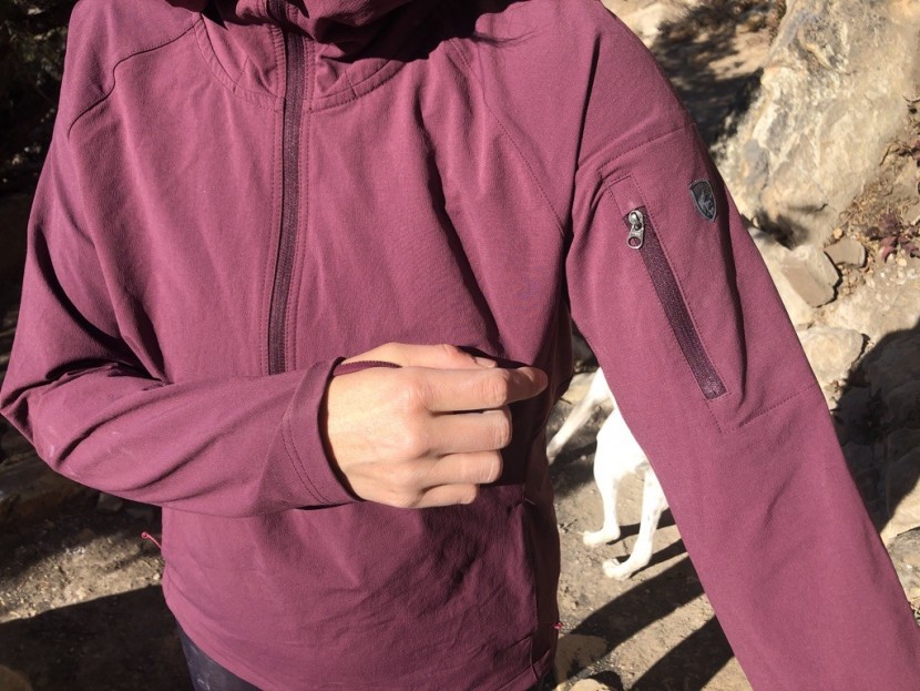 kuhl travrse pullover for women - comfortable thumb loops and a zippered arm pocket add usefulness and...