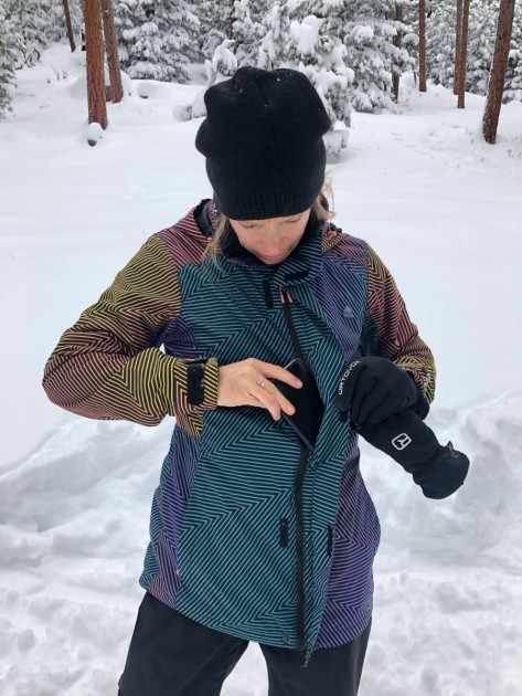 the jet set has a large, velcro chest pocket for your phone and a...