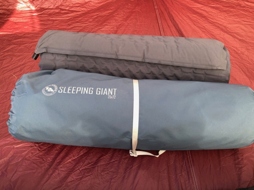 big agnes sleeping giant memory foam - two pad system allows for storage flexibility but isn't necessarily...