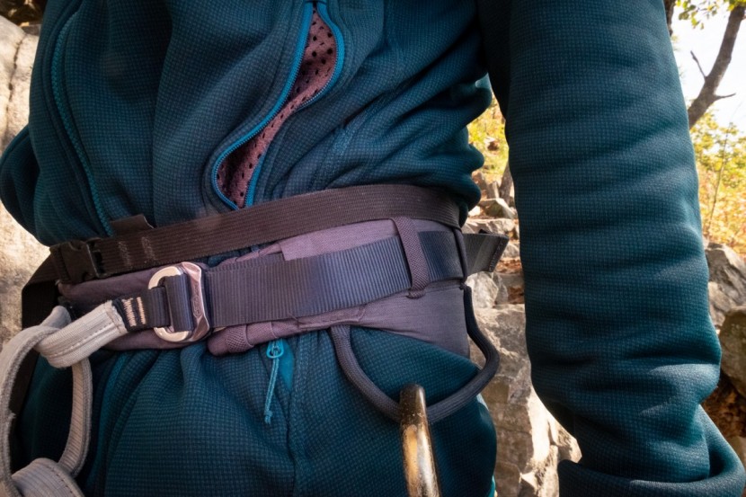arc'teryx fortrez hoody - under a climbing harness, the pocket zippers get in the way.