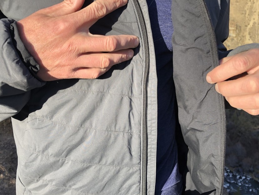 black diamond first light stretch hoody - the interior black fabric is stretchy and feels nice against the...