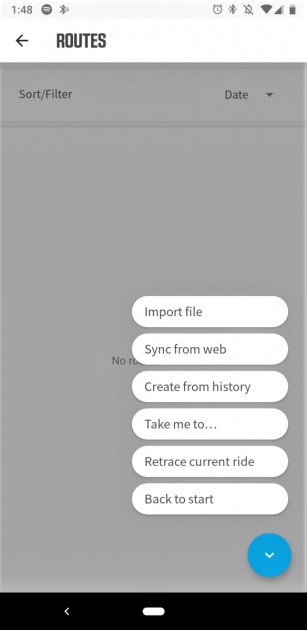 you can also navigate from the elemnt app, which will sync over to...