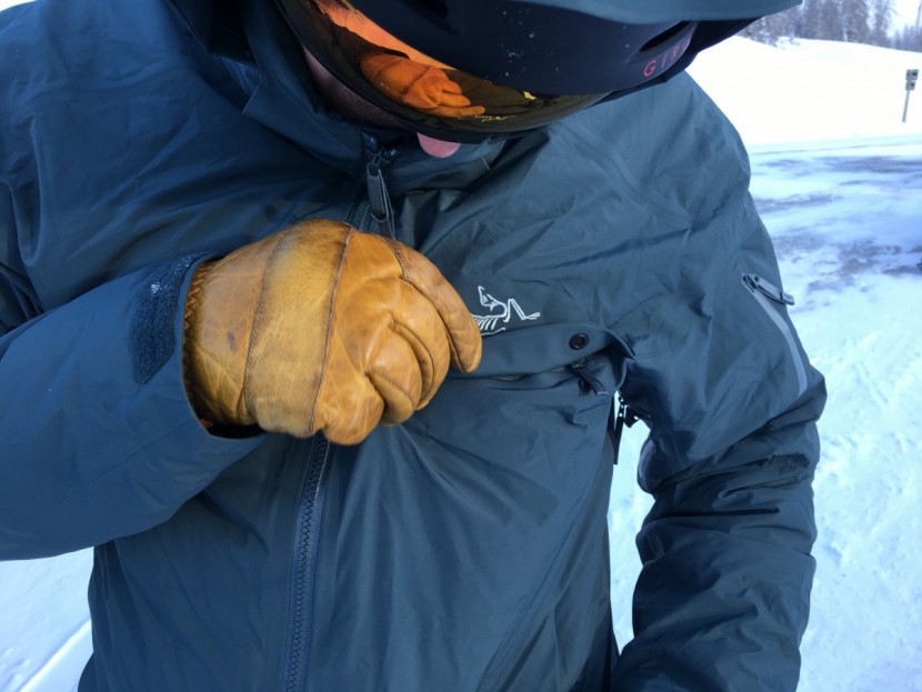 arc'teryx macai - the external chest pocket is hard to use with gloves on because of...