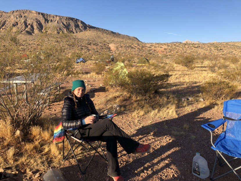 marmot avant featherless hoody for women - here we enjoy an early morning cup of joe on a rest day in red...