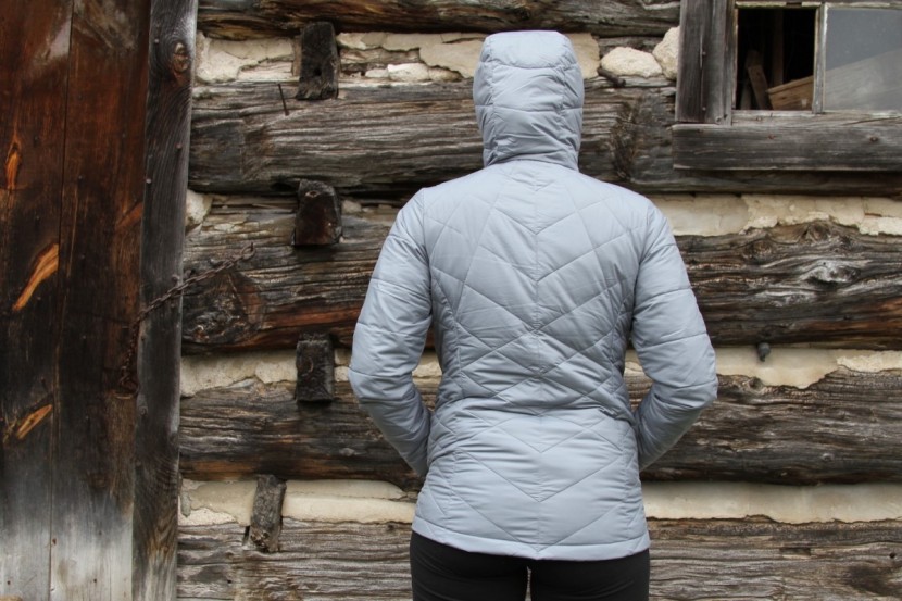 the back of the jacket.