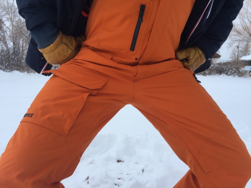 marmot discovery bib - the crotch is fairly baggy, which limits mobility, but at least the...