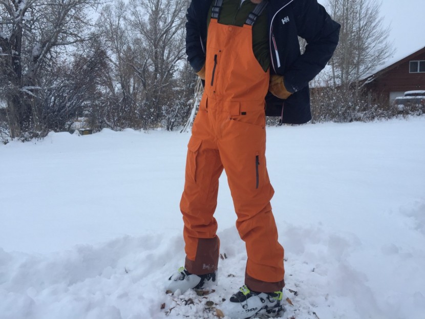 marmot discovery bib - we didn't fall in love with the looser style of the discovery bibs...