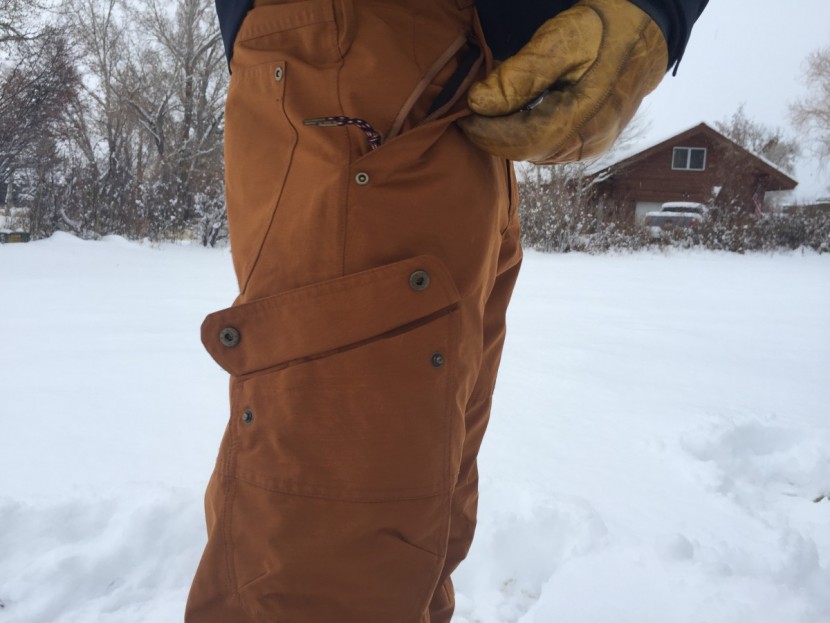 picture organic clothing yakoumo bib - none of the yakoumo's pockets are waterproof.