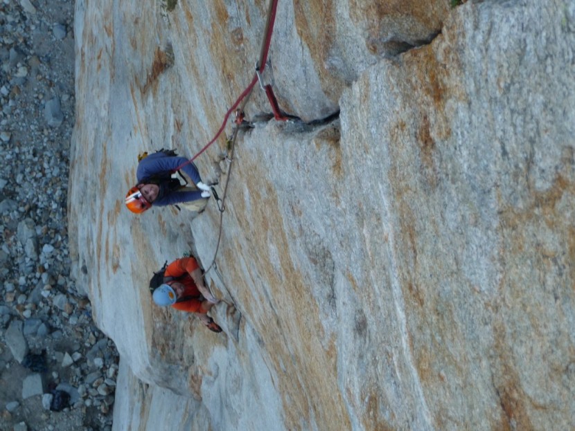 climbing nut - balancing placing a nut that will hold you if you fall but isn't so...