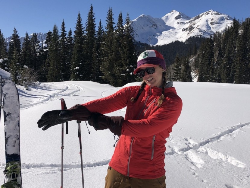 outdoor research refuge air hoody for women - it's thinner in design, but paired with gloves and additional layers...