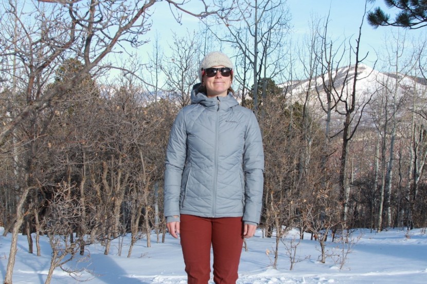 a look at the great fit on our main tester. she is 5'6", 145 lbs...