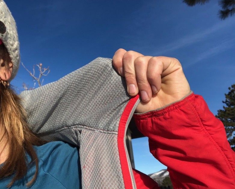 outdoor research refuge air hoody for women - the material is quite thin and doesn't offer the best warmth.