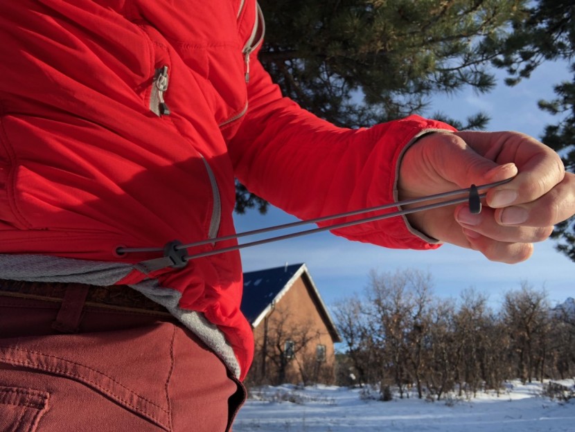outdoor research refuge air hoody for women - the pull strings make for a more specific fit, allowing you to seal...
