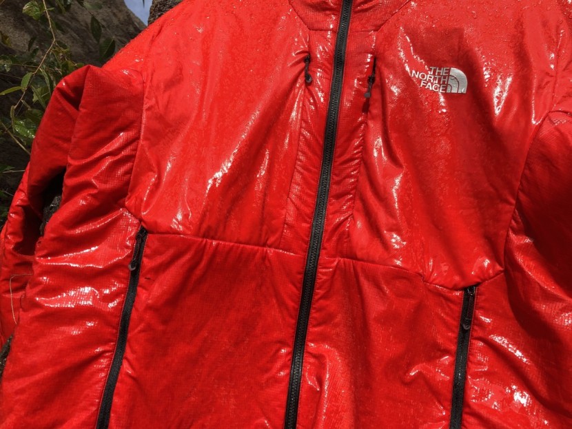 the north face summit l3 ventrix 2.0 hoody - as you can see, the dwr coating was not super effective at causing...