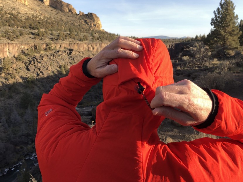 the north face summit l3 ventrix 2.0 hoody - the pull cord on the back of the hood is easy to manipulate with the...