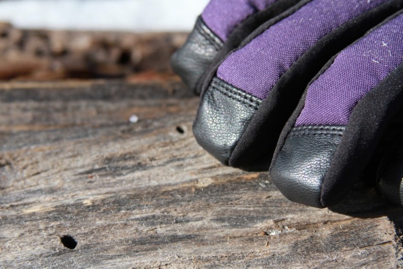 burton deluxe gore-tex for women - the reinforced tips of the glove are a nice touch.