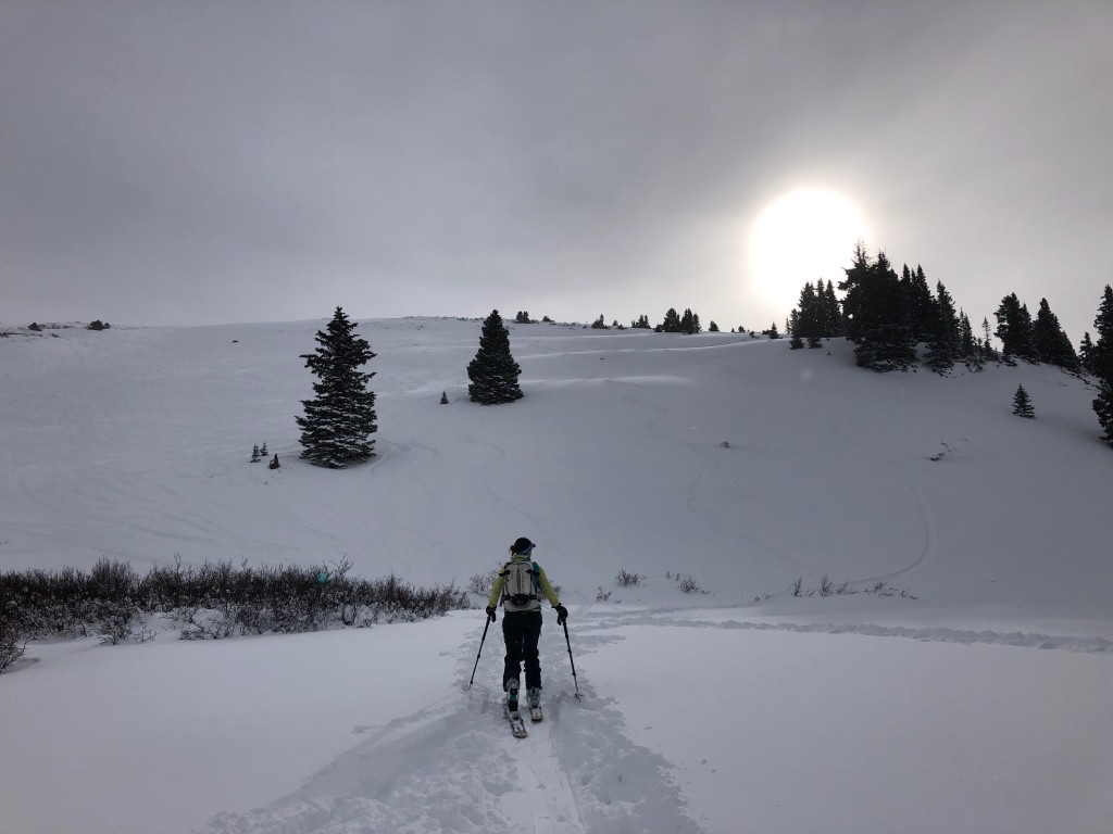 outdoor research arete for women - enjoy the backcountry with the or arete. here we skin up to a...