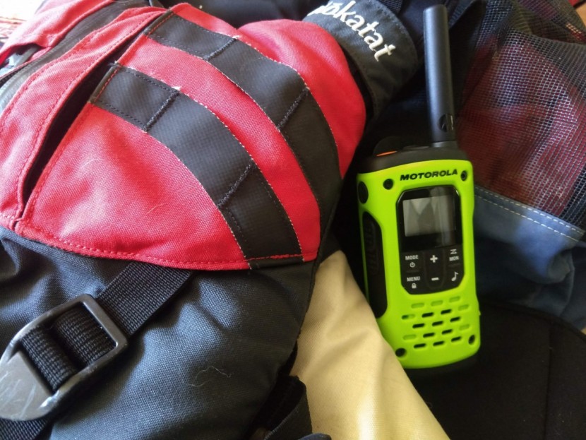 motorola t600 - the t600 in in its natural habitat with a pfd and water shoes.