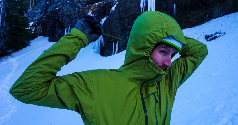 outdoor research interstellar - the drawcords on the back and edges of the hood are kind of tricky...