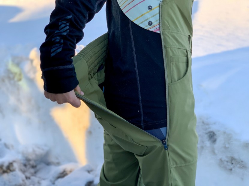 ski pants womens - unzip both sides or just one, as needed. if the thigh vents aren't...