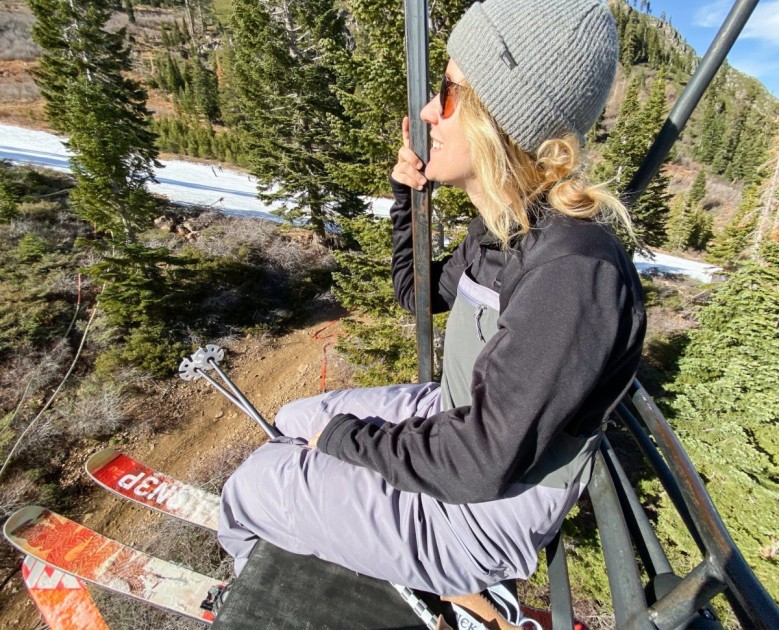 patagonia snowdrifter bib for women - warm days in early season make the snowdrifter a more acceptable...