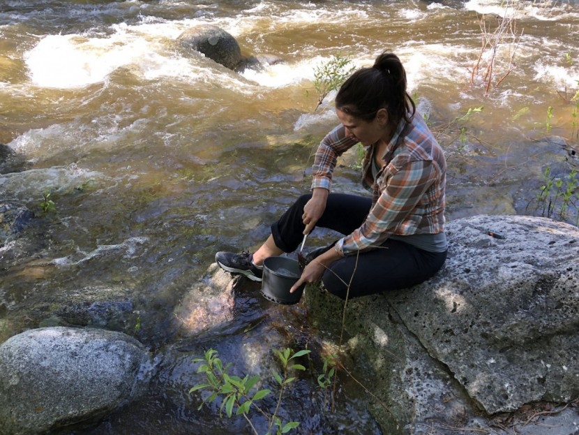 primus primetech 2.3l pot set - we clean out the pot in a local running river. this doesn't take too...