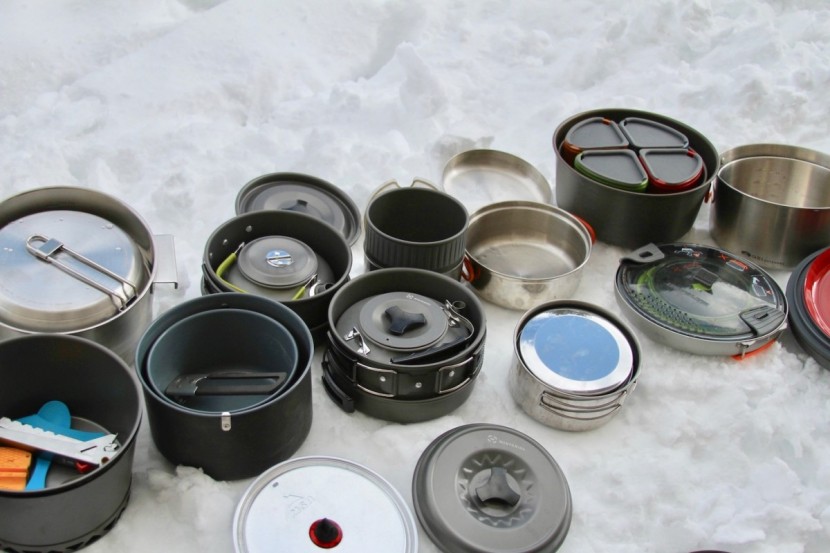 camping cookware - here we look at the relative size and nesting features of all...