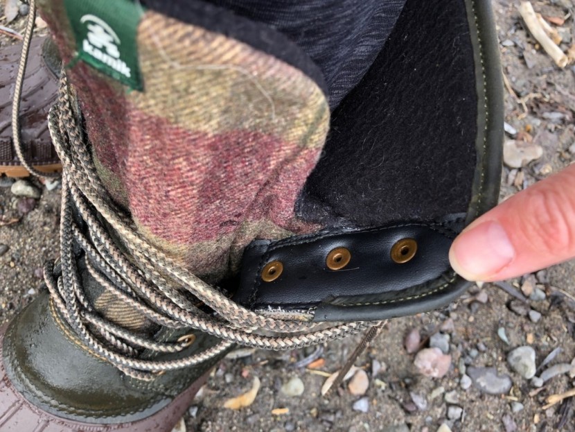 kamik sienna 2 - a look at the cozy insulation that lines the calf throughout the...