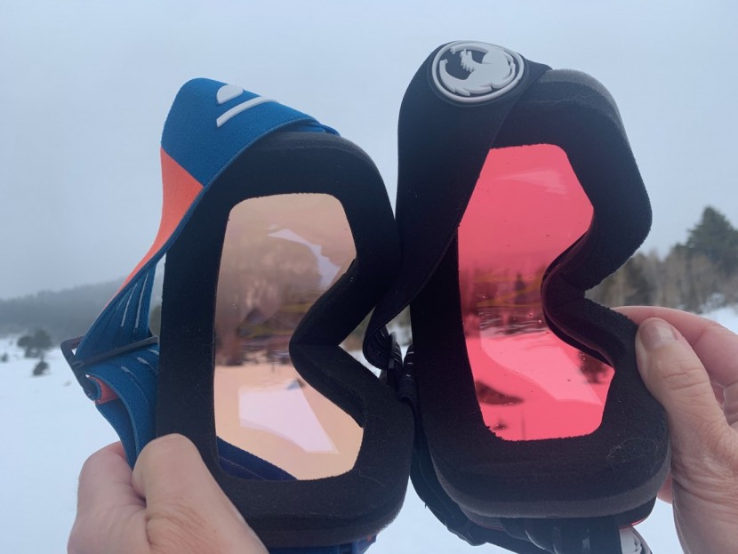 ski goggles - low light condition lenses vary by the amount of light they allow to...